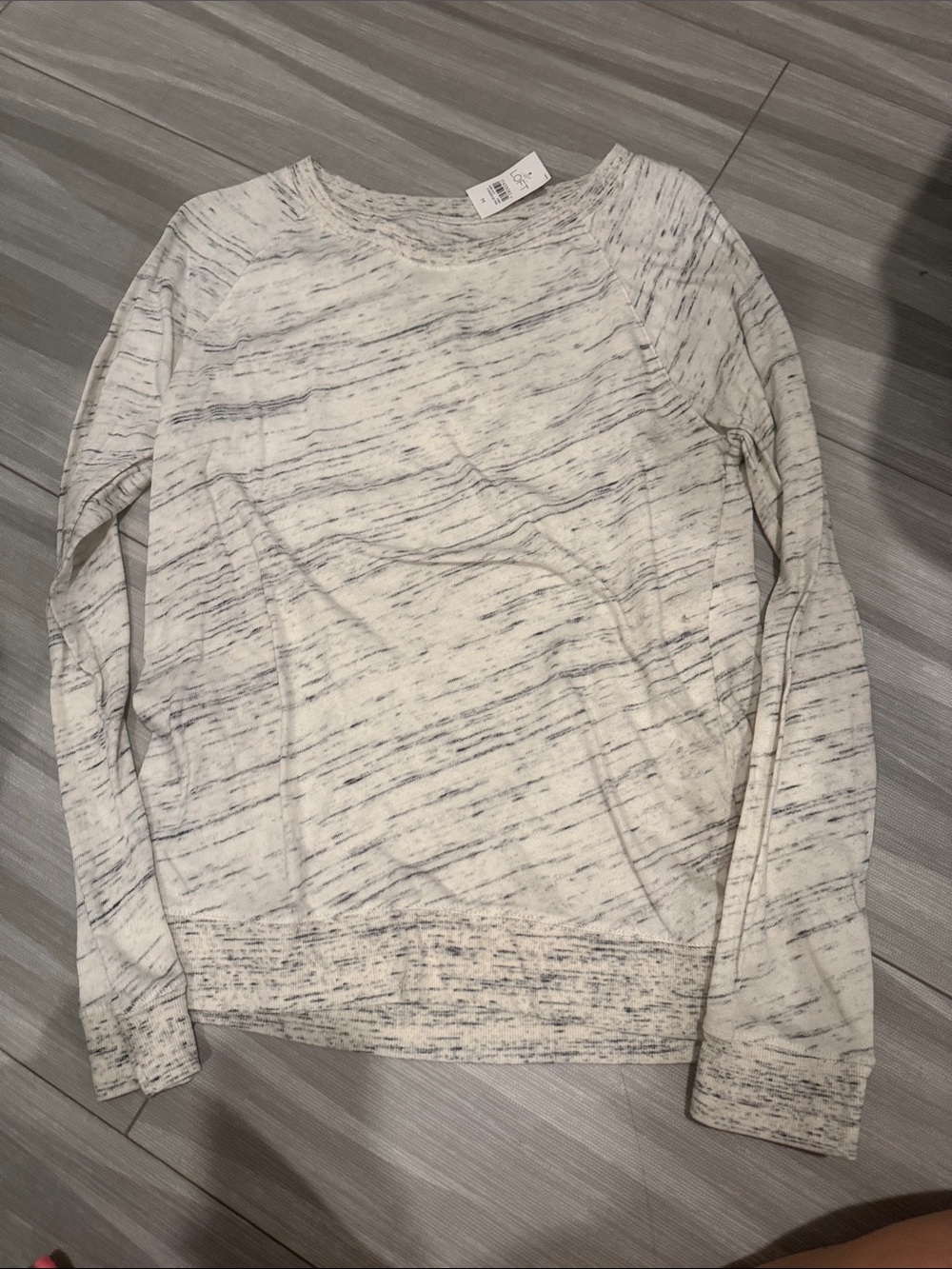 Heathered space died long sleeve Pullover